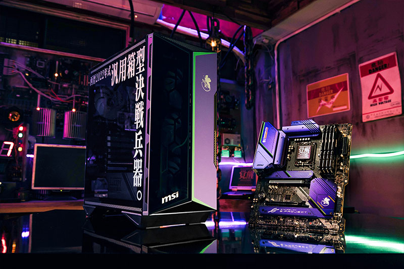 EVA × MSI Evangelion gaming PC campaign visual